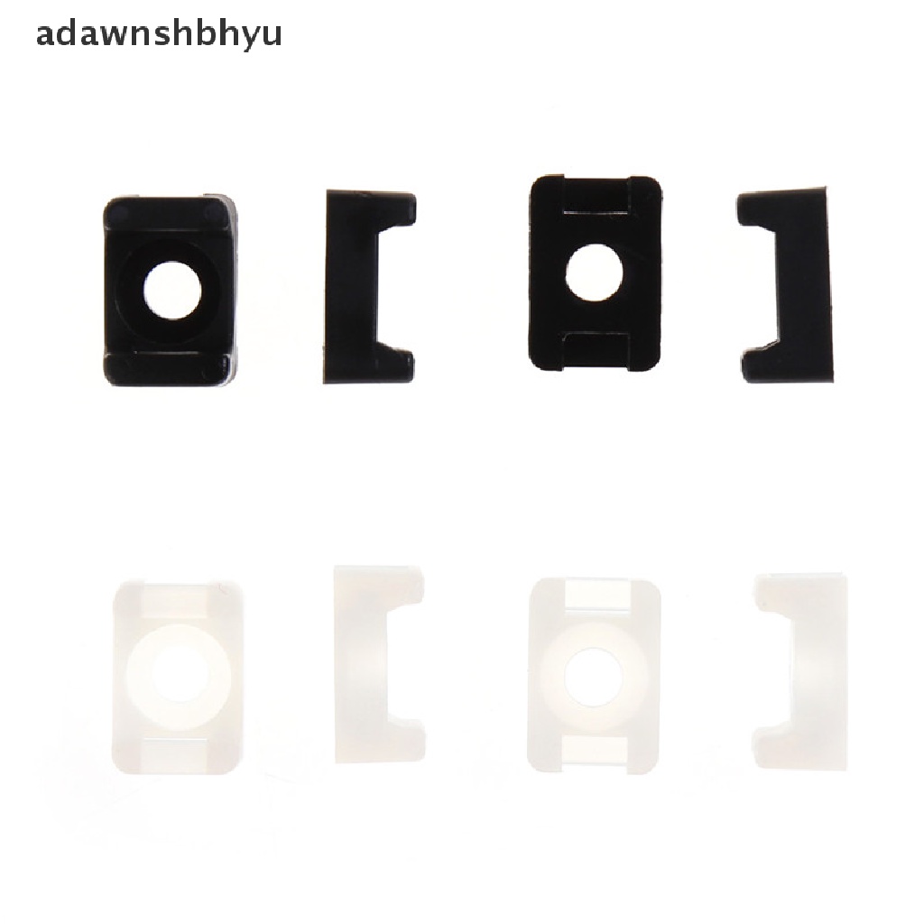 [adawnshbhyu] 100pcs /set Lebar 4.6mm Cable Tie Base Saddle Type Mount Wire Holder