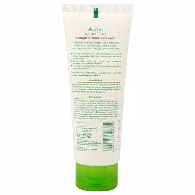 Acnes Complete White Facial Wash 50 100 Gram Shopee Indonesia