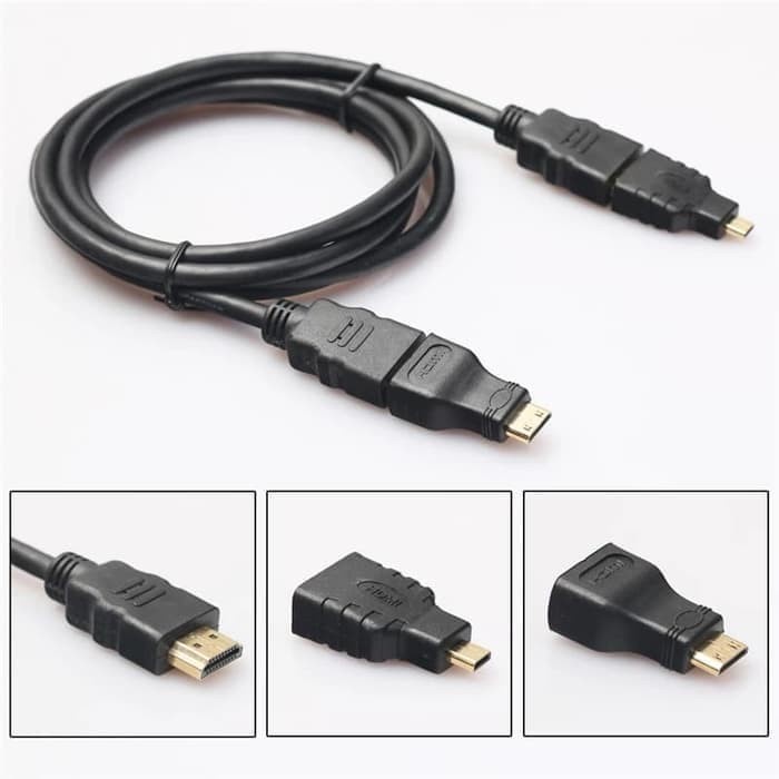 Kabel HDMI Male To Male 3 in 1 HDTV, Mini, Micro 1.5 M