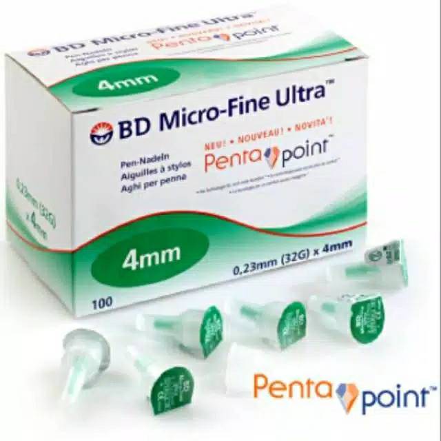 BD MICRO FINE ULTRA ULTRAFINE 0.25MMX4ML WARNA HIJAU