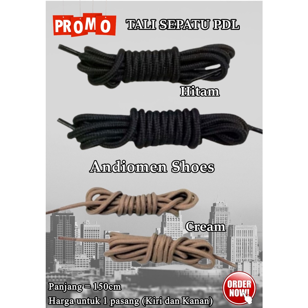 Tali Sepatu Pdl | Tali Sepatu Pdl Bulat | Tali Sepatu Panjang 150cm | Tali Sepatu Pdl Security Polri