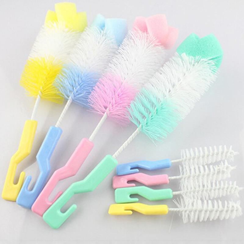 [Bayar Di Tempat]Baby milk bottle nipple teapot nozzle spout tube teat Sponge Cleaning Brush