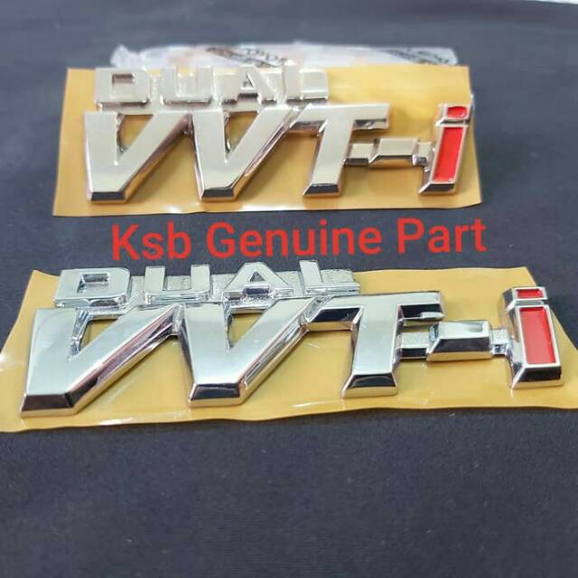 Emblem Dual Vvti Besar Ori Innova Fortuner Altis Vios Hilux Camry Asli