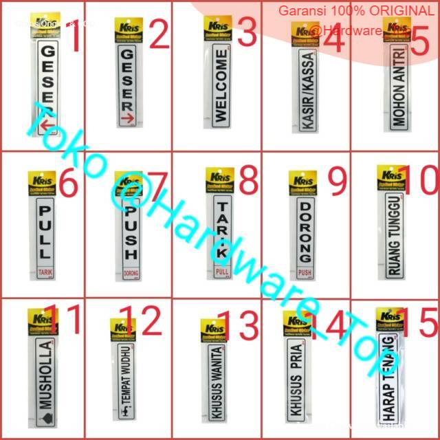 Aneka Sticker Sign Label Anodized Kris Ace Hardware / Stiker Dinding Anodized Kris 6x20cm