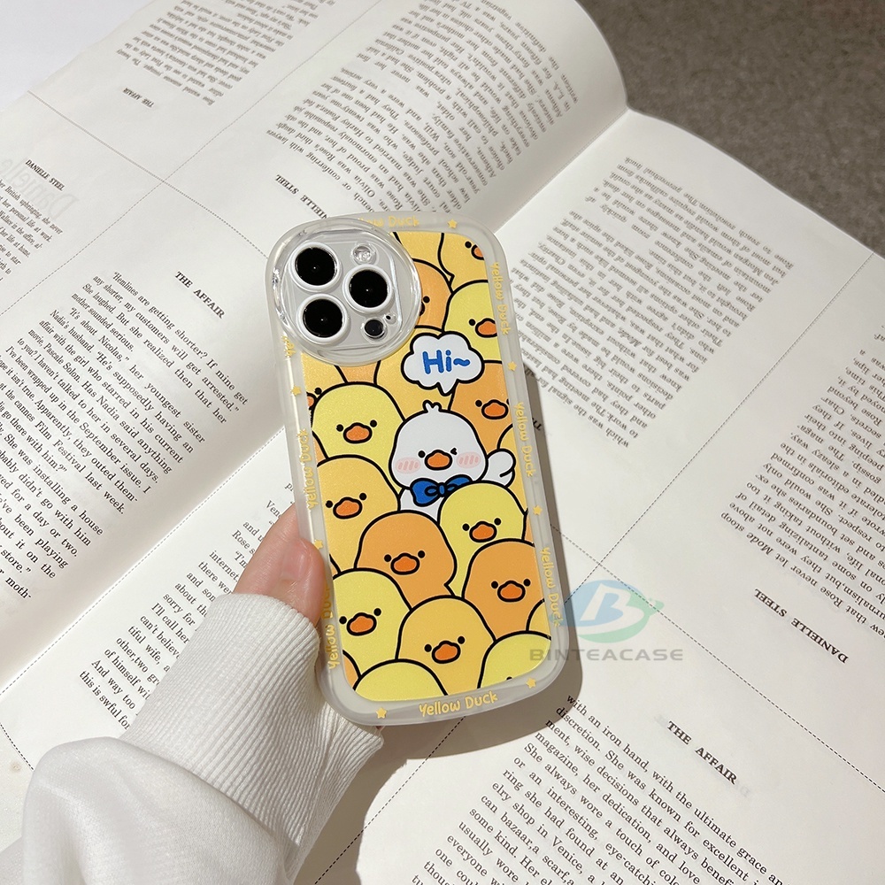 Case Bahan TPU Motif Kartun Bebek Kuning Dan Putih Untuk IPhone 11 12 13 Pro MAX X XR XS MAX 6 6S 7 8 Plus SE 2020