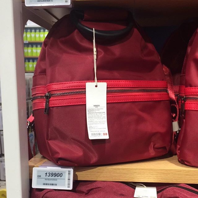 Nylon Red Bagpack