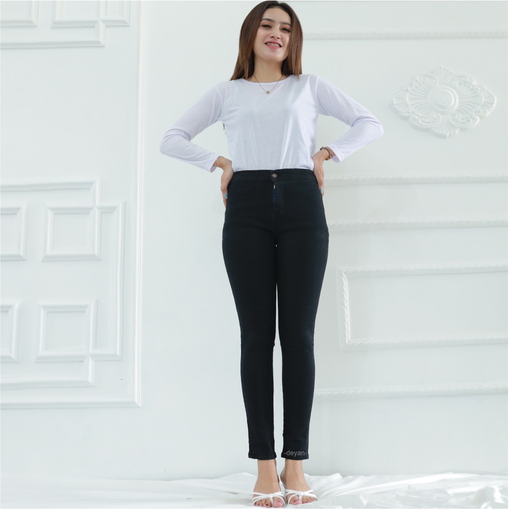 Celana Jeans HW Highwaist Haiwes Pensil Skinny Wanita