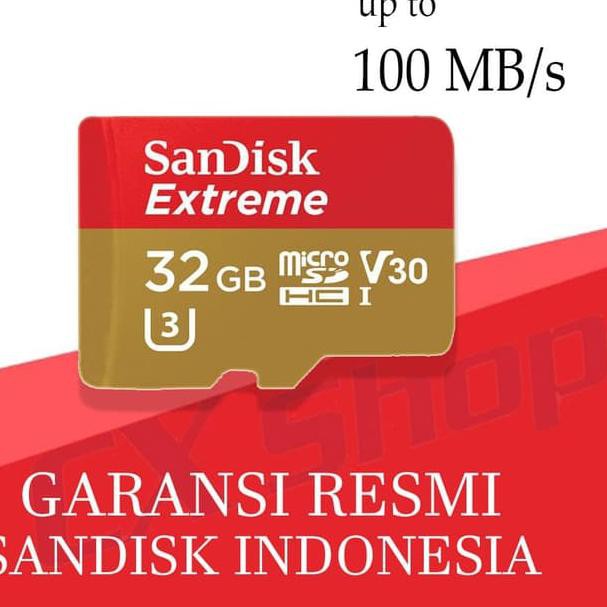 C Sandisk Extreme Microsd 32gb 100mb S Microsdhc Uhs I Micro Sd C Shopee Indonesia