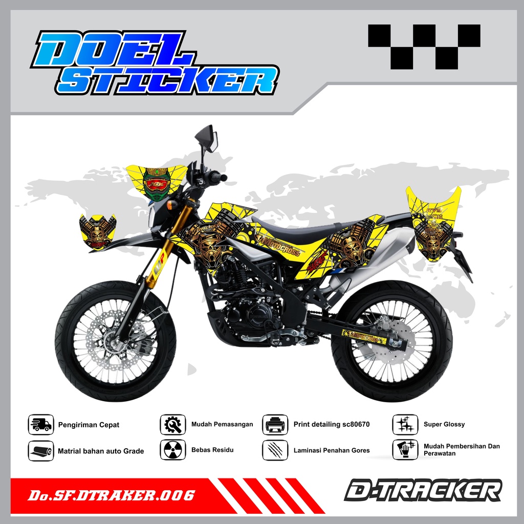 Sticker Striping Semifull CRF 150L List Variasi Hologram Pelangi,Crome Doel 006