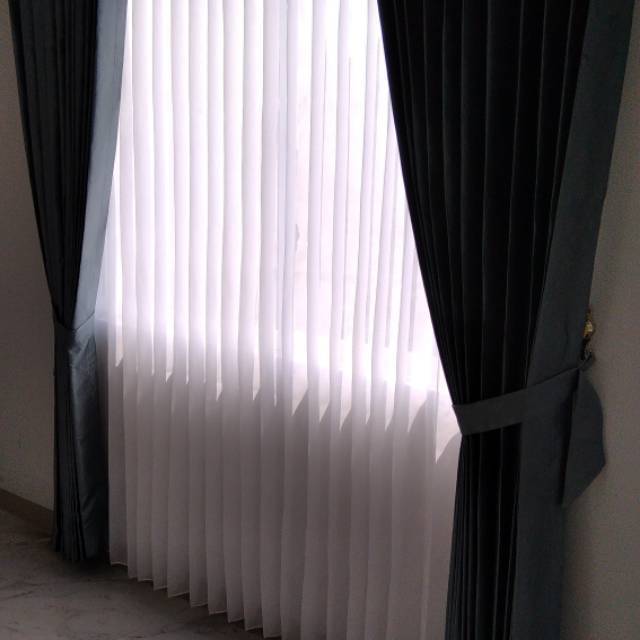 GORDEN SIANG/VITRASE PUTIH TEBAL PREMIUM