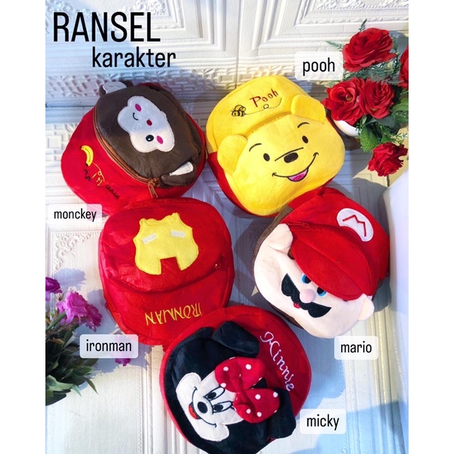 RANSEL KARAKTER / RANSEL ANAK / RANSEL PAUD / RANSEL NGAJI / RANSEL TK / RANSEL IMPORT