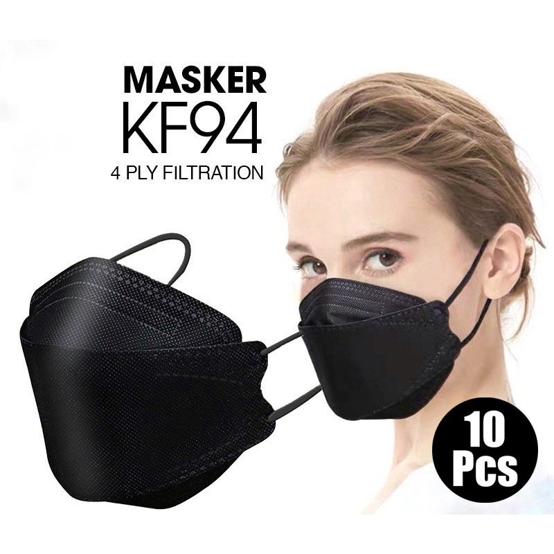 Masker KF94 MOUSON Medis 4Ply Korea Evo Warna Putih Hitam Abu BFE 98% Surgical Mask