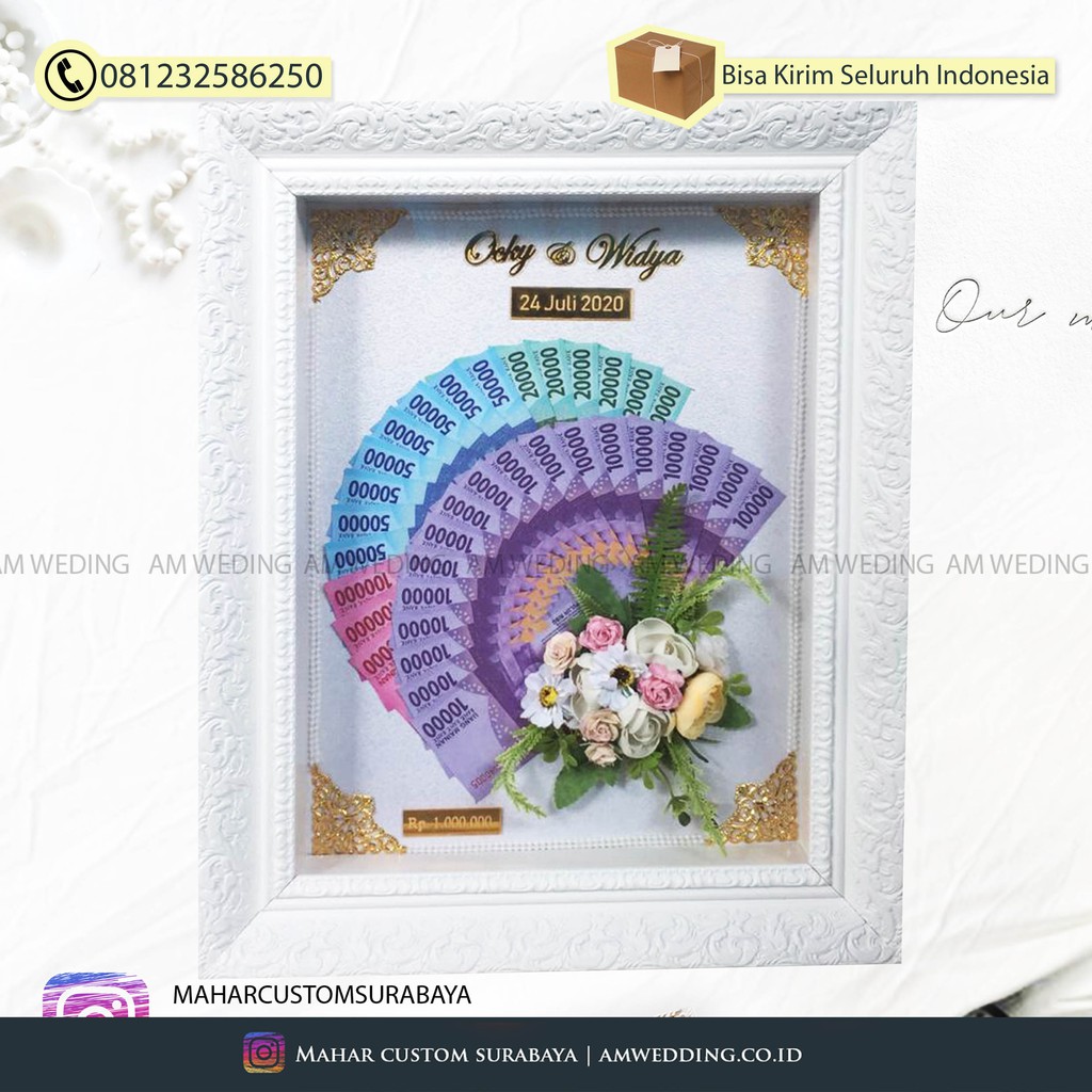 Mahar uang akrilik Gold / emas