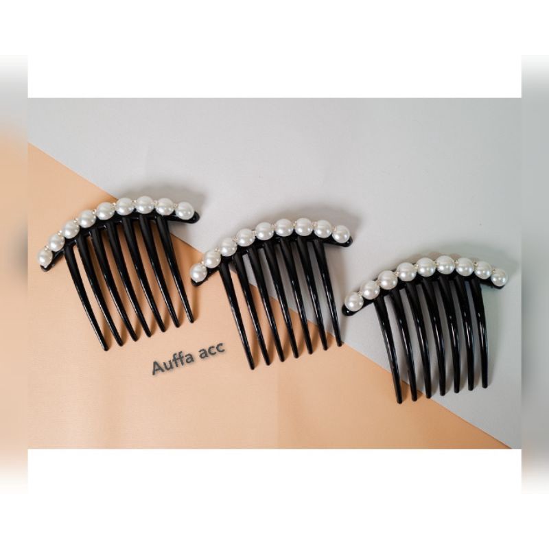 sirkam rambut mutiara, sirkam mutiara gigi 7, hiasan rambut murah