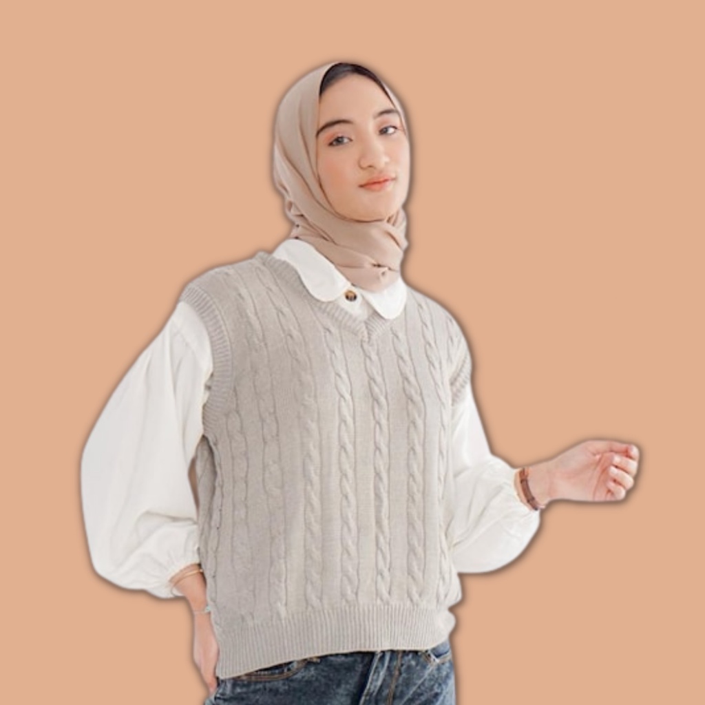 Vest Rajut Korea Rompi Korea Wanita Outer Wanita Rompi Knit Vest Rajut