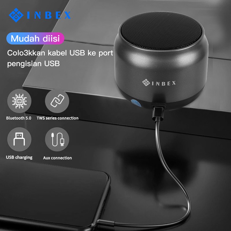 INBEX Bluetooth Speaker TWS Built-in-Mic Handsfree Bass Stereo Call