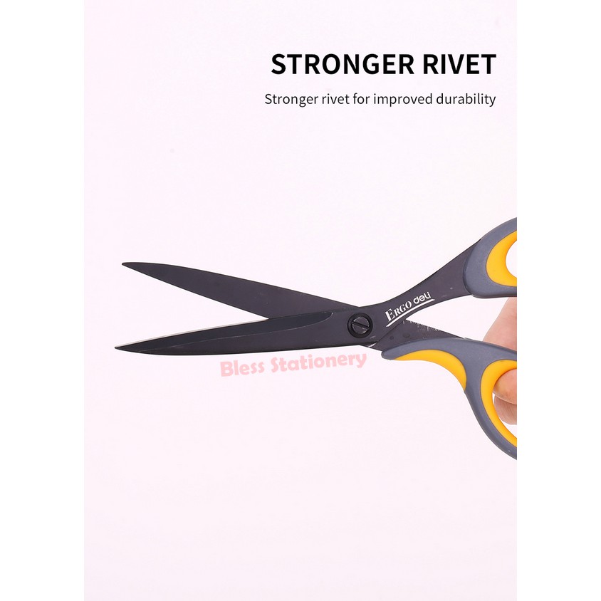 

SIS Deli Gunting hitam Gunting anti lengket 210mm Soft handle Scissors