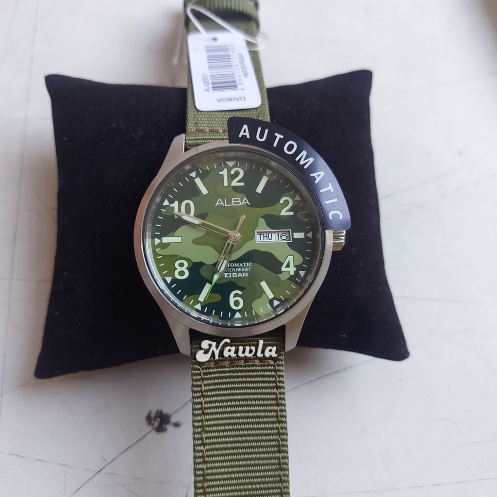 Alba Automatic AL4267X1 Green Army - Jam Tangan Pria AL4267