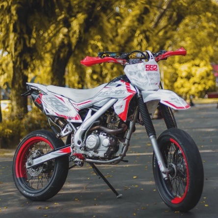 STIKER DECAL KLX BF KEREN DECAL KLX SUPERMOTO PUTIH