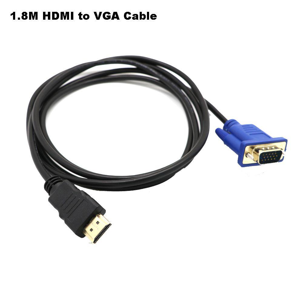 Suyo Kabel Video 1.8M 6FT Bermanfaat Definisi Tinggi Profesional HDMI Ke VGA