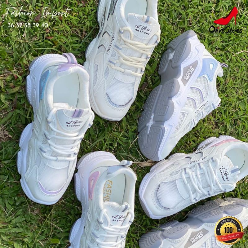 SEPATU KETS CEWEK FASHION IMPORT BY OLIVE SHOES [FREE BOX]