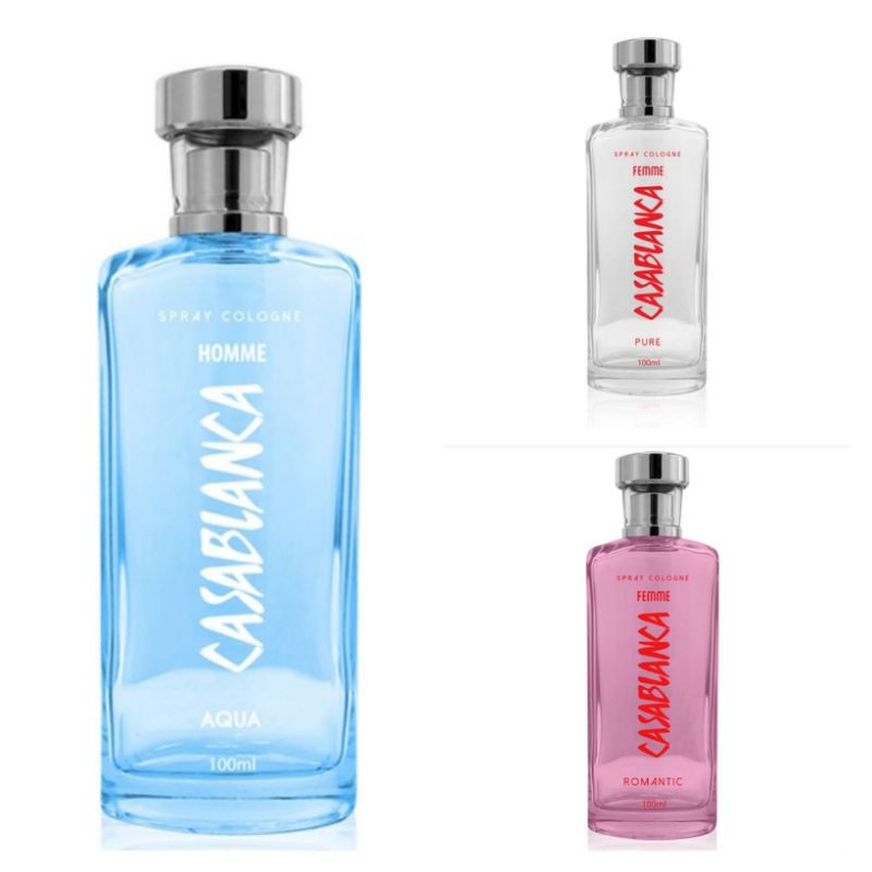 Parfum Casablanca Spray Cologne Femme Pure Homme Aqua Unisex Romantic 100 ml