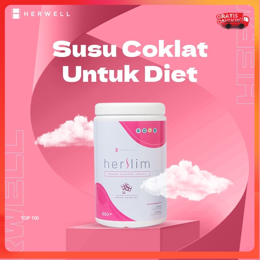 Herwell Herslim - Susu Coklat Untuk Diet/Susu/Coklat/Meal Replacement/Minuman Diet/Penurun Berat Badan/Susu Diet/Slim Fit/Obat Diet/Detox Slim BPOM HALAL HERWEL ORI ORIGINAL OFFICIAL STORE DIET PELANGSING