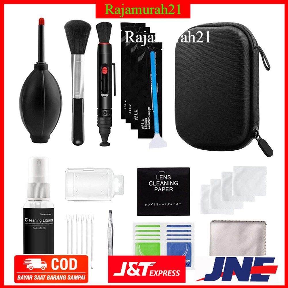 MagiDeal Set Pembersih Kamera Camera Cleaning Kit 13 in 1 - Black - 7RCS50BK