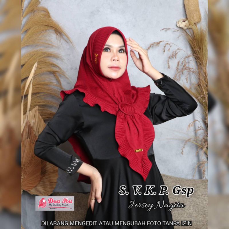𝗦𝗛𝗘𝗟𝗢𝗩𝗘𝗦𝗛𝗢𝗣𝗣 - DOI HIJAB KHIMAR NAGITA REMPEL PLISKET FREE RING GESPER PREMIUM ORIGINAL DOA IBU JILB