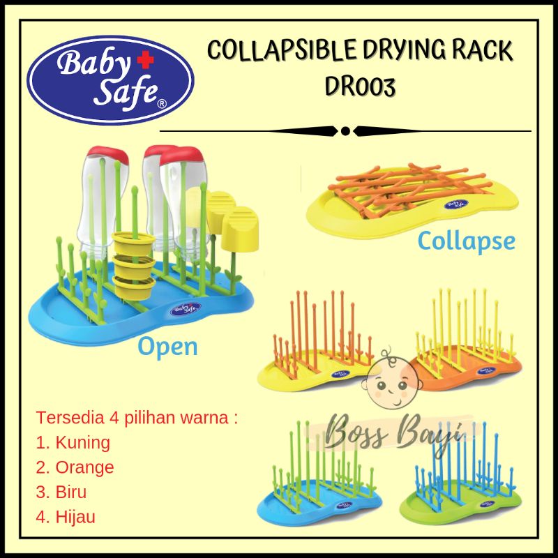 BABY SAFE Collapsible Drying Rack DR003 Rak Pengering Botol Susu Lipat