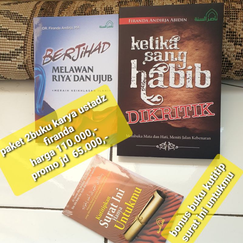 paket 2 buku karya ustadz firanda plus bonus