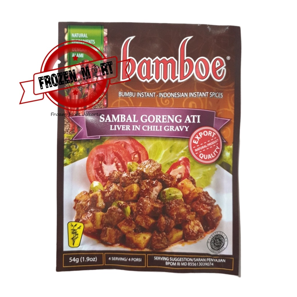 BAMBOE Bumbu Instant Sambal Goreng Ati / Liver In Chili Gravy 54 Gr