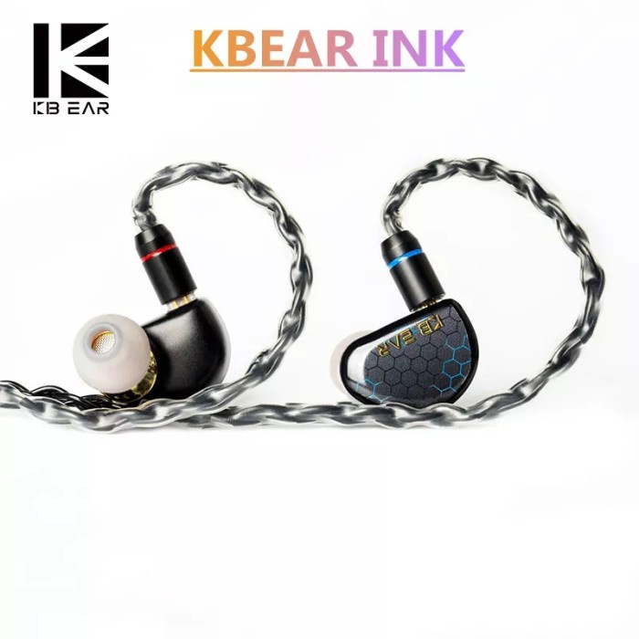 KBEAR INK 8.8mm DLC Diaphragm In Ear Monitor Earphone HIFI Believe - Hitam