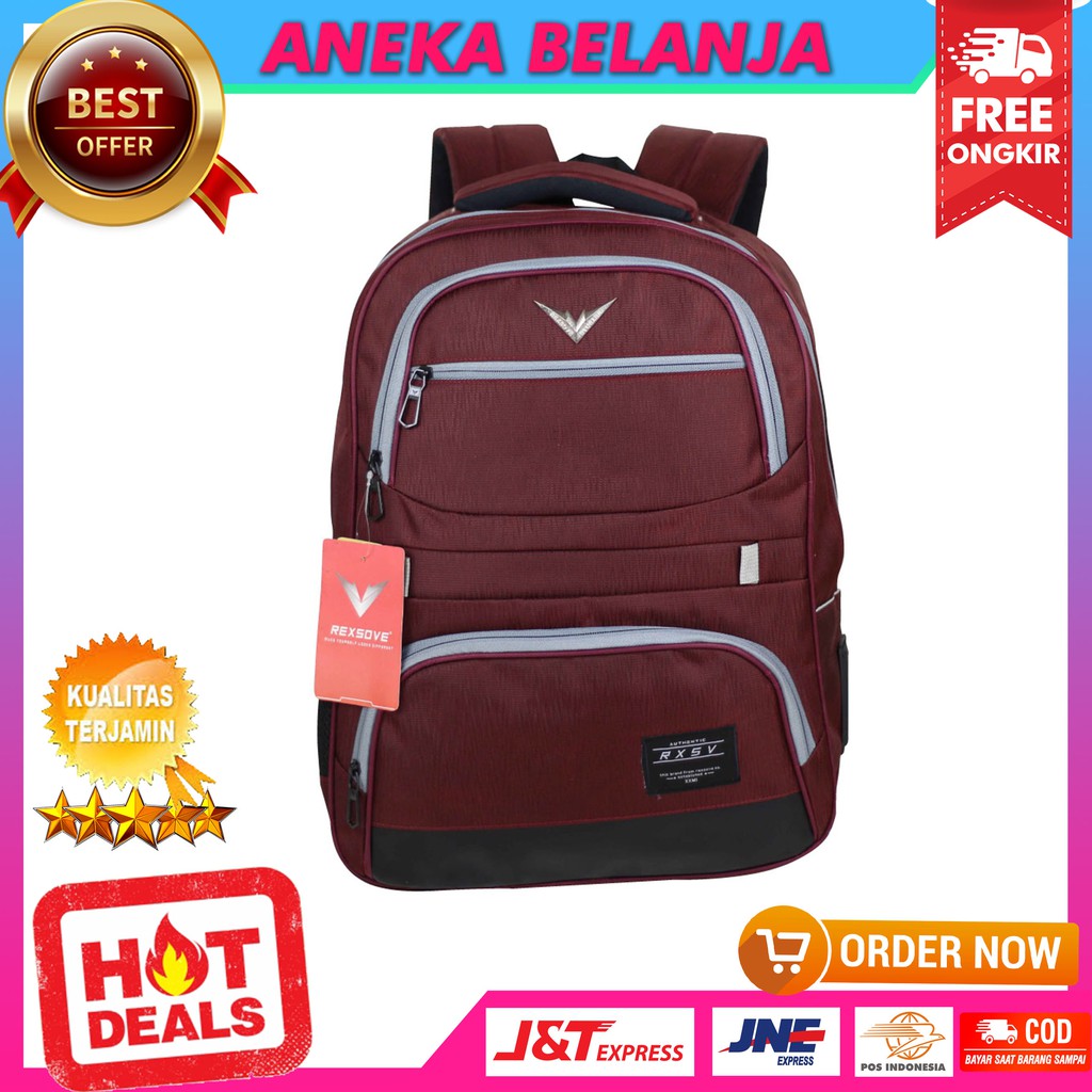 Ready Stock Backpack Terbaru Kekinian Khusus Cowok Tas Sekolah Casual Stylish Multifungsi Ekonomis