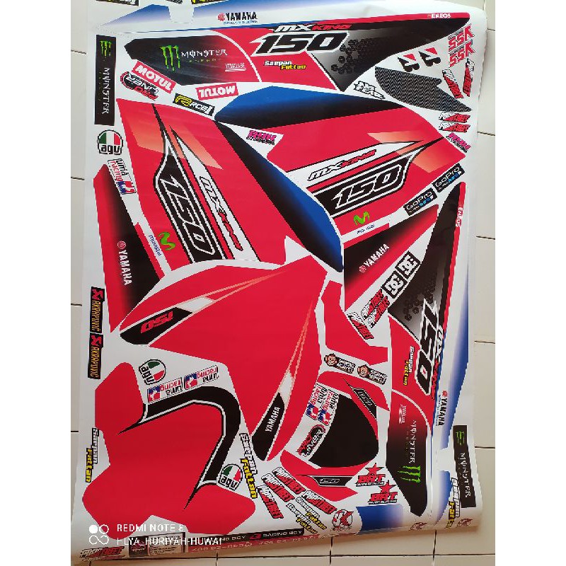 DECAL MOTOR JUPITER MX KING 150CC MANDALIKA RACING TEAM PERTAMINA | CUSTOM ALL MOTOR