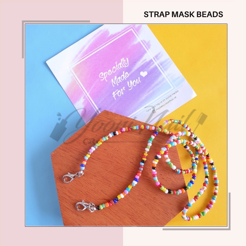 strap masker rainbow bunga daisy kalung tali masker bunga handmade daisy flower warna warni