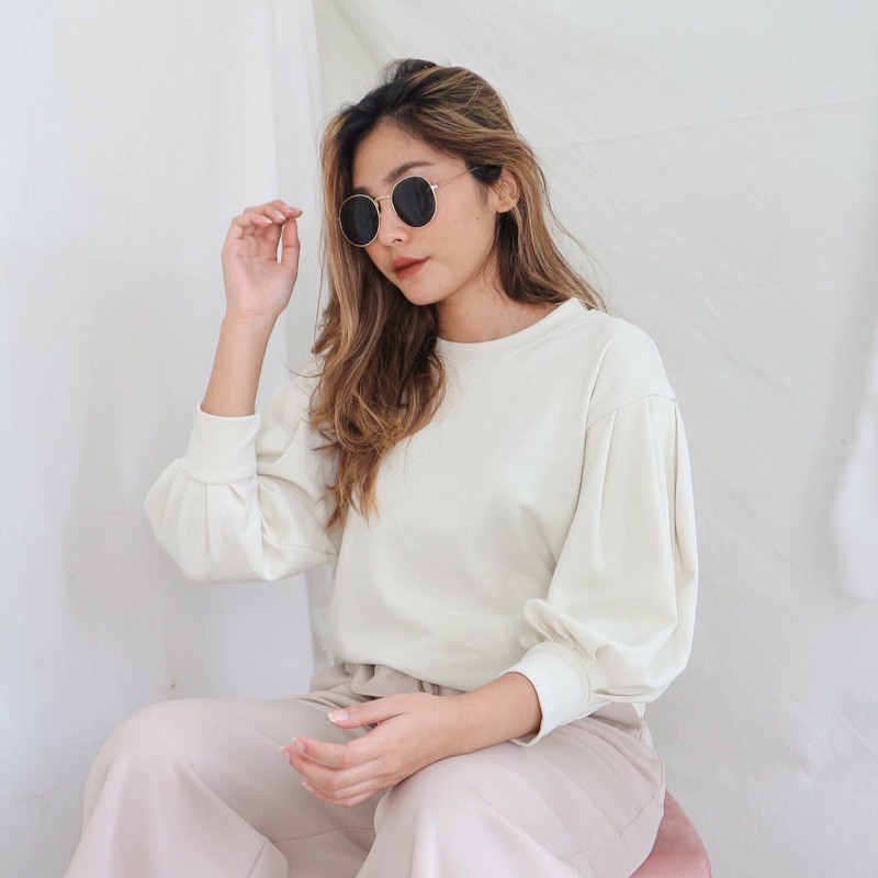 AUTUM BLOUSE - SUVINA SERIES by Yellowfacy-Broken White