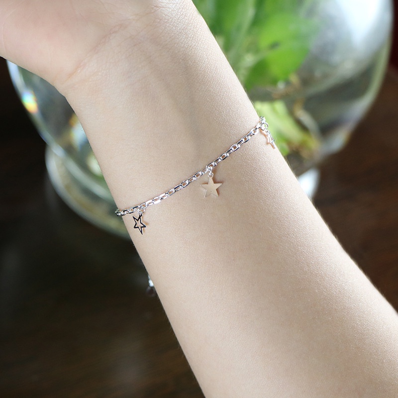 Gelang Kaki Rantai Salib Bahan Sterling Silver S925 100% Ukuran 1.5MM Untuk Hadiah