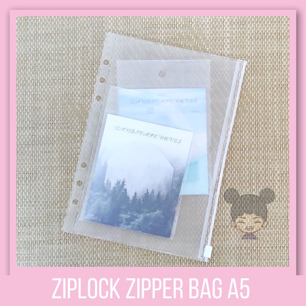 

[READY STOCK] ZIPLOCK ZIPPER BAG / SLEEVE COVER 4 POCKETS / BINDER A5