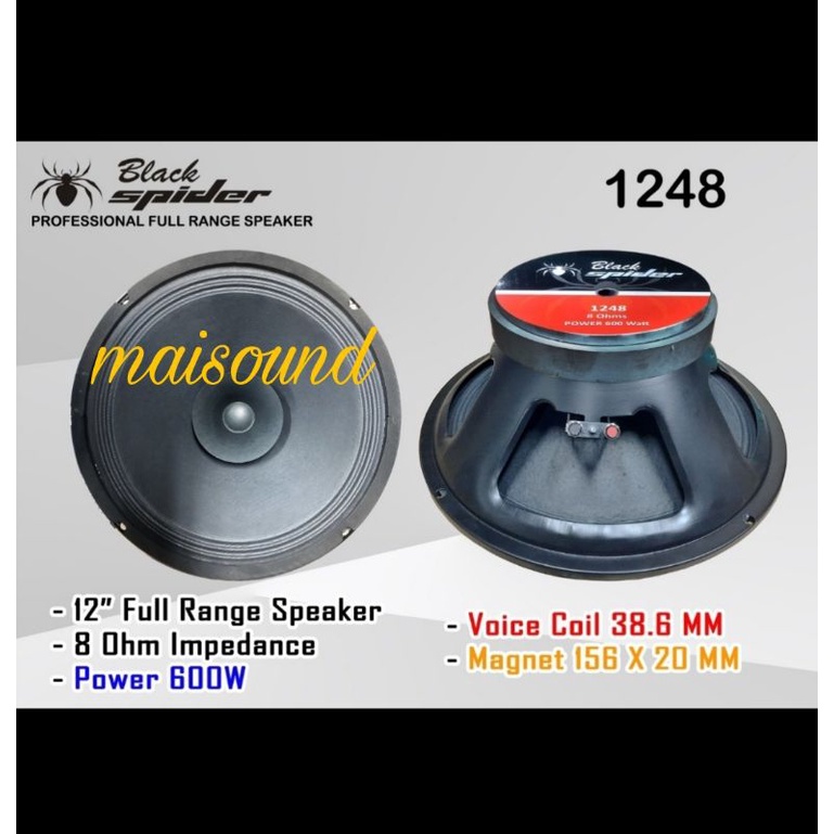 SPEAKER KOMPONEN BLACK SPIDER 1248 ORIGINAL BLACKSPIDER 1248 12 INCH