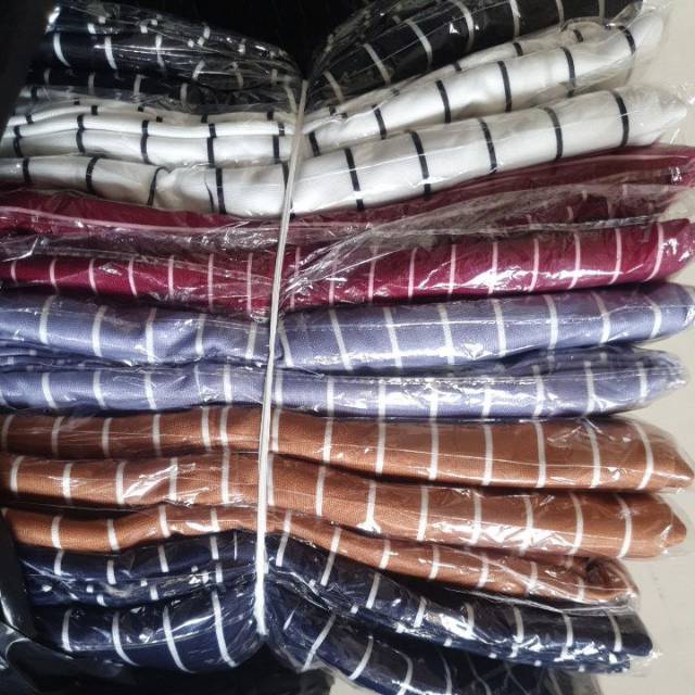 Kulot Panjang Scuba Salur Dewasa/Celana Kulot Panjang Strip Motif Salur