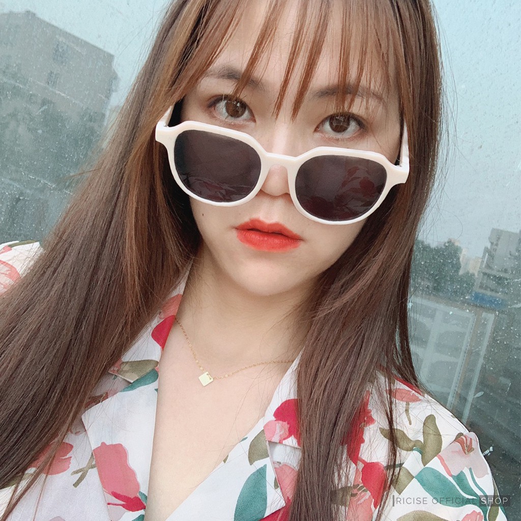 Kacamata Hitam Wanita Korean INS Fashion Oversized Square Sunglasses Gaya Retro - FK3015