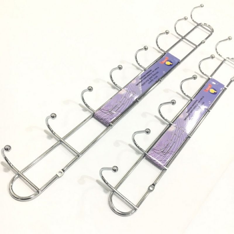 Gantungan Baju Cantolan Tas Kapstok Capstok Besi Stainless Hanger Handuk Dinding Pintu Kamar Mandi