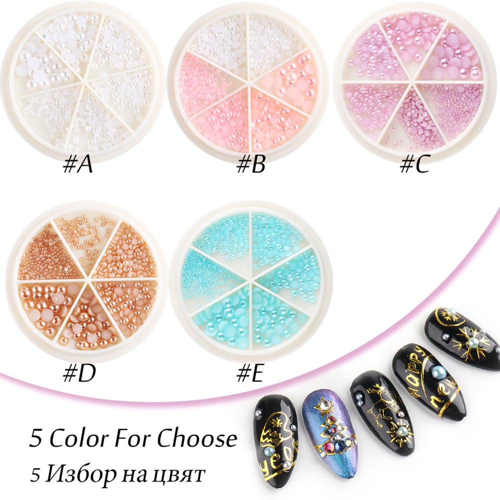 Mxbeauty 3D Kuku Berlian Imitasi Multi-Ukuran Permata Kaviar Manik-Manik DIY Nail Art Perhiasan