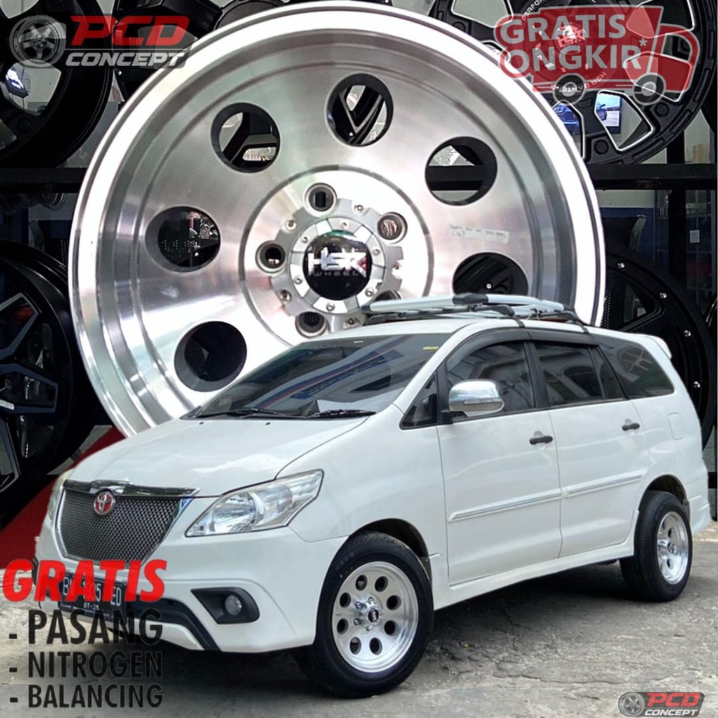 VELEG MOBIL OFF-ROAD INNOVA SURABAYA R15 HSR DUFFY R15X8 PCD 5X114,3