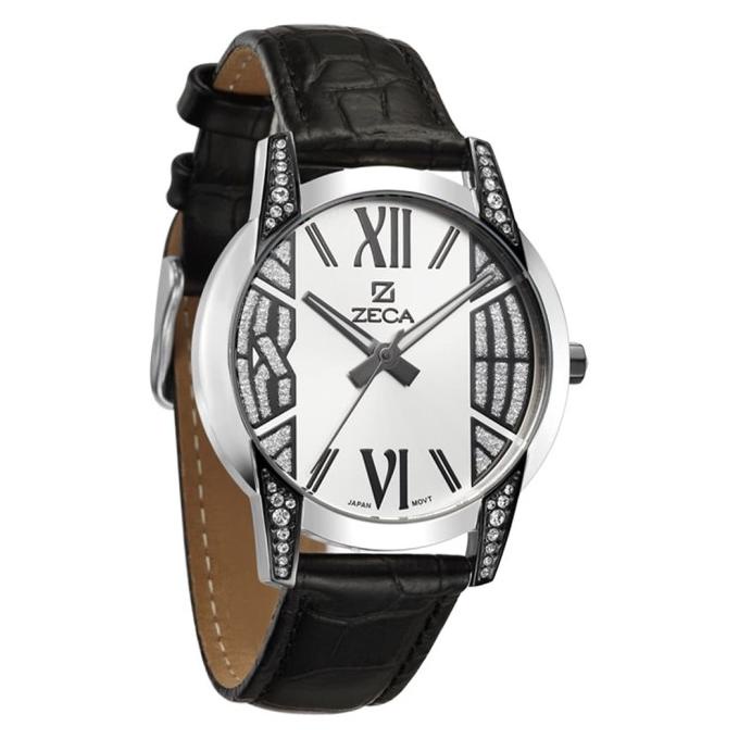 Zeca Watches Jam Tangan Wanita Leather Analog Original 103L Black barang ada