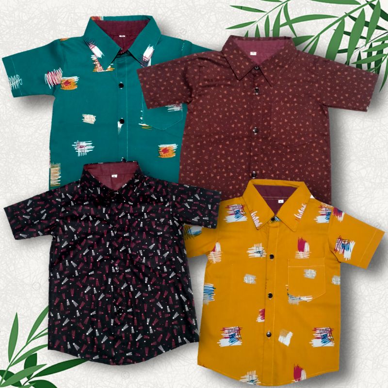 Kemeja anak laki-laki/kemeja hawai anak/baju anak kekinian 1-7 tahun