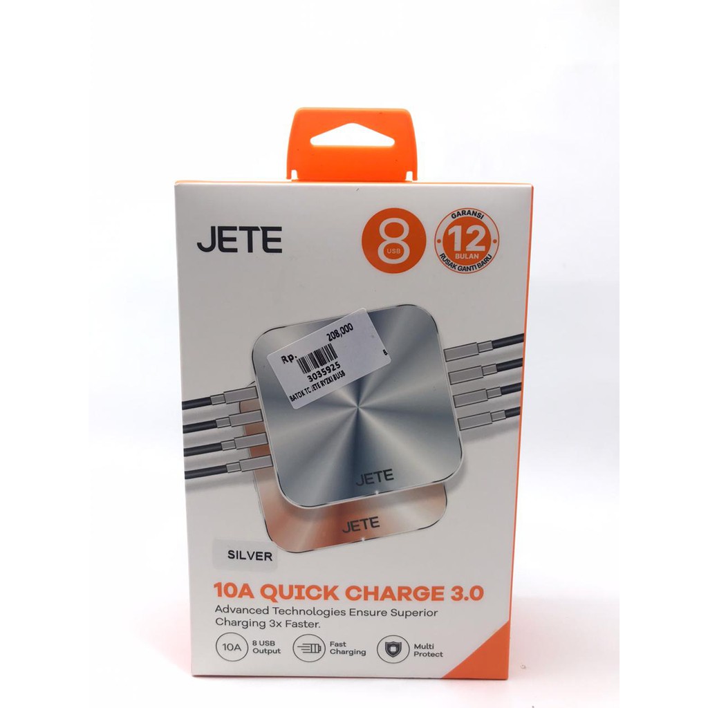 KEPALA CHARGER BATOK CHARGER USB CHARGER RYZKI 10A 8 COLOKAN USB 100-240V 50-60Hz 5V 10A MURAH