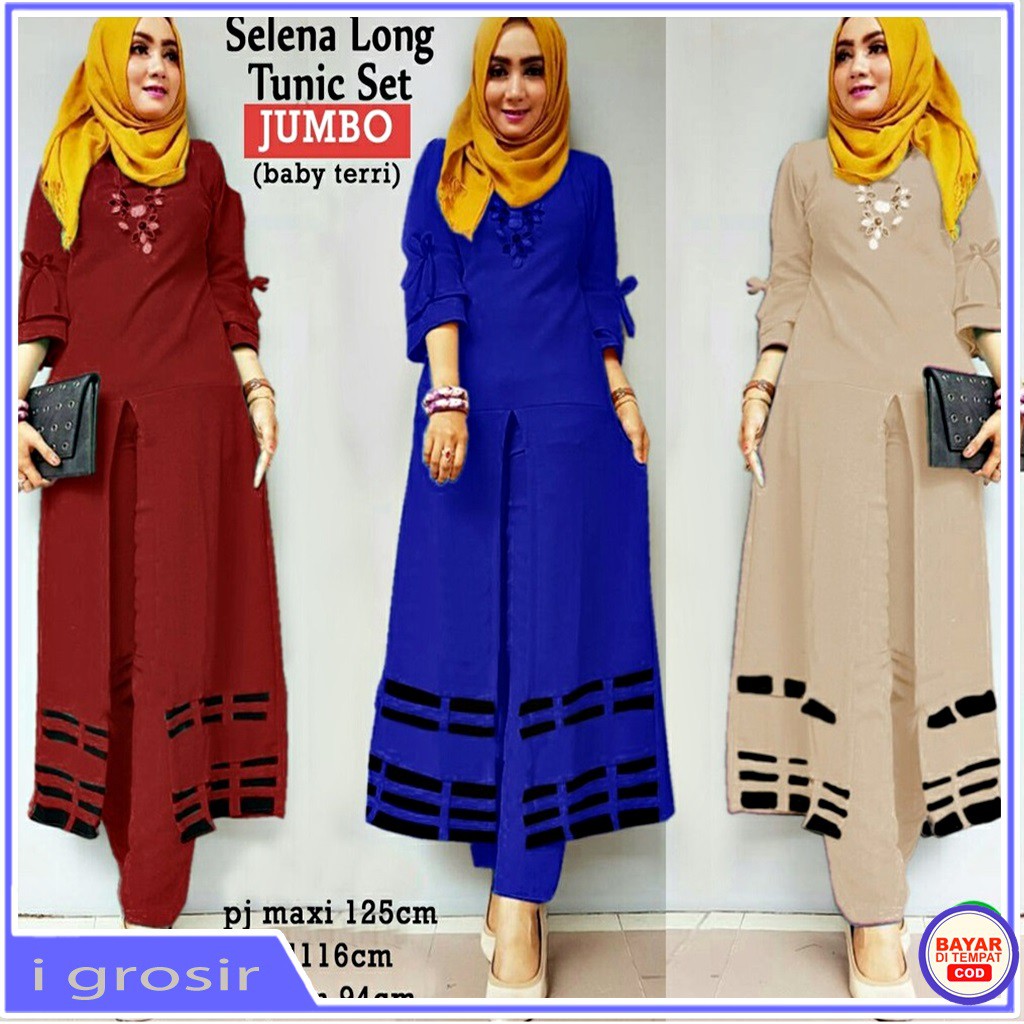 BAJU PANJANG WANITA ATASAN LONG TUNIK JUMBO LD 120 BAJU TUNIK WANITA TERBARU 2021 ATASAN