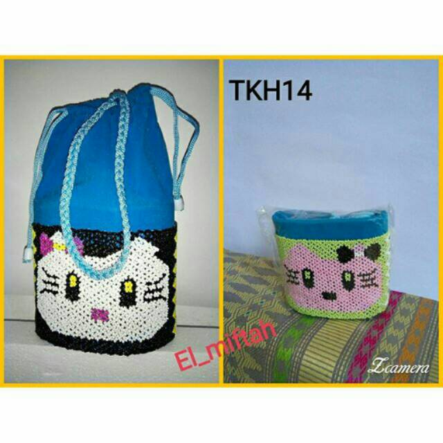 (100 g)Tas kerut manik Kalimantan